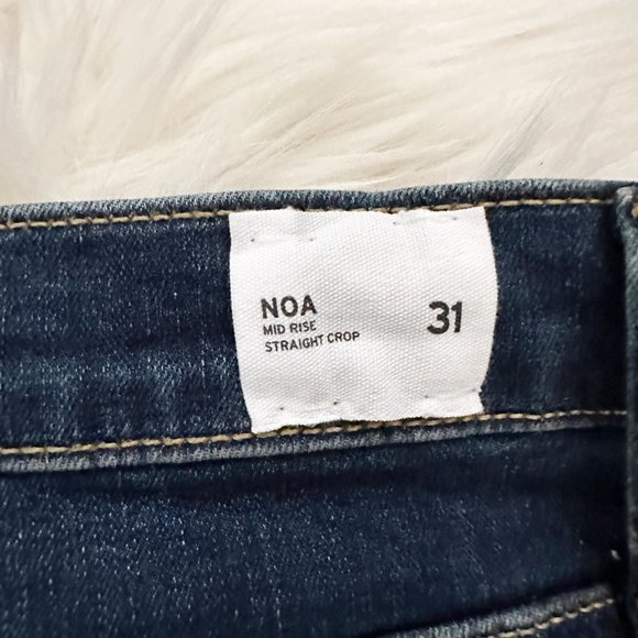 NWT HUDSON Noa JEANS Size 31 Mid Rise Crop Straight Leg Effrie Wash Blue NEW - Picture 15 of 15